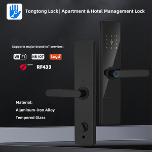 Tuya TTLock APP Smart Digit <b>Lock</b> Fingerprint Recognition Card <b>Key</b> Password Unlock Smart Door <b>Lock</b> for Hotel Aluminum Wood Doors - Product Image 2