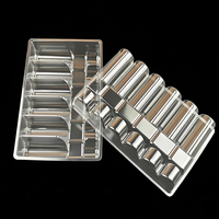 Plateau en plastique 6 compartiments de 10 ml pour poudre lyophilisée, boîte en plastique PET de haute qualité, vente en gros pour emballage de bouteilles en verre, plateau d'emballage pour peptides