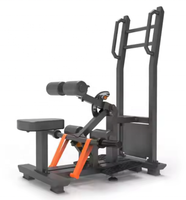Appareil de musculation professionnel pour hanches, en acier, à charge par plaques, pour entraînement en position debout, machine à abductions et à poussée de hanche