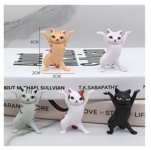 ألعاب قطط صغيرة مزينة لطيفة من الكارتون Kawaii ، شخصيات قطط 5 من كلوريد البولي فينيل - Product Image 6