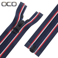 OCO Factory Custom 5 #   Fermeture éclair réversible invisible à ouverture libre, fermeture éclair automatique à verrouillage, fermeture éclair en nylon réversible pour vêtements et accessoires