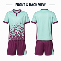 Ensemble maillot et short de football personnalisé pour jeunes, imprimé par sublimation abstraite, uniforme sportif pour matchs et entraînements des équipes juniors