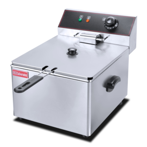 Máquina de patatas fritas de acero inoxidable para mesa de 6L + 6L, 2 tanques, 2 cestas, freidora comercial de patatas fritas, freidora eléctrica - Product Image 1
