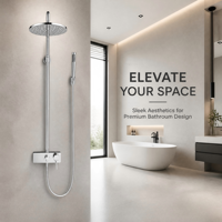 Système de douche mural pour salle de bain, ensemble de robinetterie de douche pluie moderne pour terrasse et baignoire, avec douchette à main
