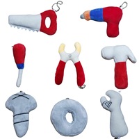 Nouveau trophée de Baseball haltère marteau lait tasses à thé outils jouets en peluche pendentifs cocotier ampoule dents en peluche porte-clés