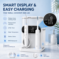 Hydropulseur buccal pour le nettoyage des dents et des gencives, soins dentaires, appareils orthodontiques, rechargeable USB, étanche IPX5, double kit, buse 360°, usage domestique