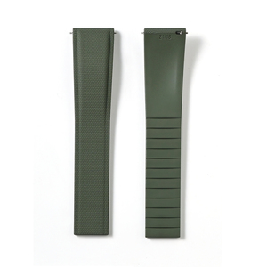 <span class=keywords><strong>Bracelet</strong></span> de <span class=keywords><strong>montre</strong></span> en caoutchouc fluoré vert de luxe pour <span class=keywords><strong>homme</strong></span> de 20 mm, respirant, remplacement universel, <span class=keywords><strong>bracelet</strong></span> en caoutchouc FKM, <span class=keywords><strong>boucle</strong></span> en acier inoxydable, déployant - Product Image 2