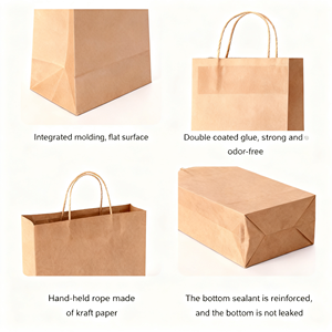 Bolsas de Papel Kraft Ecológicas a Prueba de Humedad YIHE con Cinta, Embalaje Desechable de Grado Alimenticio, Opciones de Personalización OEM - Product Image 5