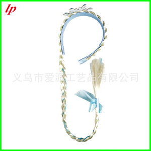 Frozen 2 <b>Braided</b> Wig With Snowflake <b>Accessory</b> Elsa Princess Wig LPP4650 Synthetic Kanekalon Fiber Glueless - Product Image 2