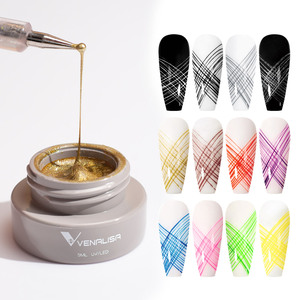 VENALISA Spider Gel OEM Étiquette personnalisée privée Gel UV blanc pour <span class=keywords><strong>nail</strong></span> <span class=keywords><strong>art</strong></span>, couleurs de liner, peinture, encre à ongles - Product Image 4