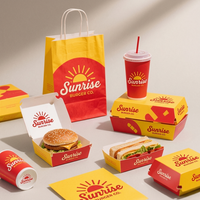 Boîte à hamburger biodégradable en forme de coquille de palourde, emballage en papier pour hot-dogs à emporter, boîte à burger personnalisée