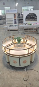 Fancy đồ trang sức bằng gỗ cửa hàng trưng bày thiết kế nội thất đồ nội thất cho bán lẻ trung tâm mua sắm kính hiển thị cung cấp - Product Image 4