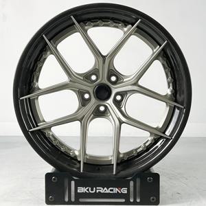 ล้อ Bku คาร์บอนไฟเบอร์ฟอร์จ 2 ชิ้น 5x120.65 สำหรับ C6 C7 C8 Z06 ZR1 E-Ray ขนาด 19-22 นิ้ว ล้อแบบกำหนดเอง - Product Image 2