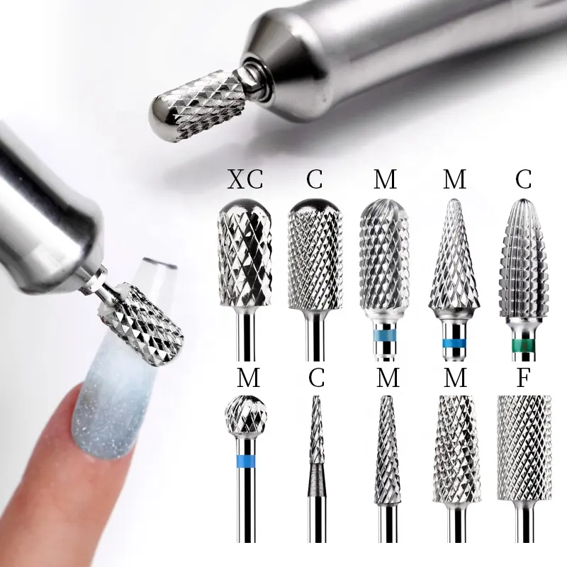 Tungsten Nail Drill Bit 3/32 Electric Cuticle Clean Burr Remove Gel Tool Nail Manicure Bit Drills Accessories
