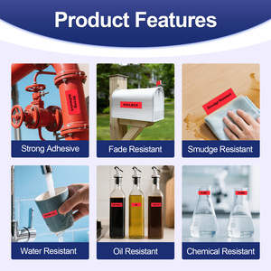 Ruban d'impression pour étiqueteuse Orison compatible <span class=keywords><strong>TZE</strong></span>-431 TZ431 12 mm noir sur rouge, cassette de ruban pour étiqueteuse Brother P-touch - Product Image 4