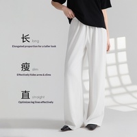 Pantalon large personnalisé pour femme en mélange de lyocell et de lin de qualité supérieure, taille haute, coupe droite ample, décontracté et respirant, Été 2026