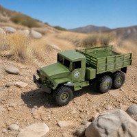 Camion militaire RC à l'échelle 1/16, camion de transport militaire 6x6, véhicule télécommandé tout-terrain, camion d'escalade tout-terrain, jouet pour enfants