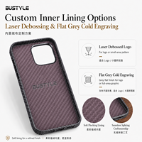 Étui de téléphone de luxe en fibre de carbone avec motif personnalisé, intérieur doux en microfibre floquée pour iPhone 17 Pro Max