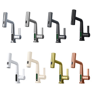 Intelligent Digital Display Basin Faucet Single Handle Touch Sensor <b>Deck</b> Mounted Ceramic Valve Core Single Hole Electric Faucets - Product Image 4