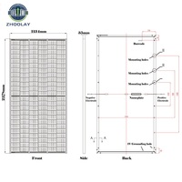 Module photovoltaïque 550W, système de stockage d'énergie domestique sur toit, panneau solaire à batterie
