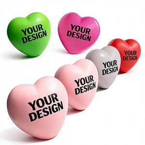 Ballons anti-stress en forme de cœur en gros, fabricants de balles anti-pression personnalisées, jouets promotionnels très demandés - Product Image 1