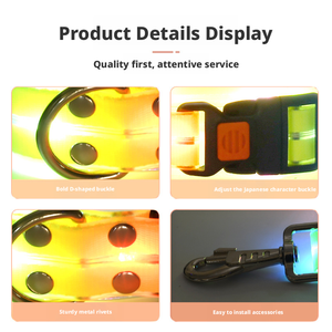 애완동물 <span class=keywords><strong>LED</strong></span> 방수 목줄, 애완동물 발광 경고 제품, 조절 가능한 <span class=keywords><strong>LED</strong></span> 발광 끈이 있는 목줄 도매 - Product Image 4