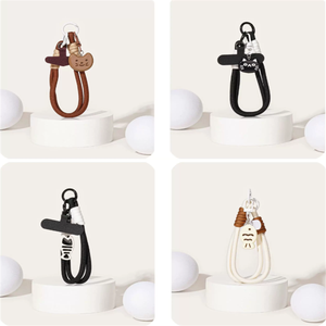 Cordon de <span class=keywords><strong>téléphone</strong></span> portable en tissu à carreaux et fleurs, élégant et simple, pour femmes, universel, durable, portable, anti-perte, avec dragonne de poignet - Product Image 6