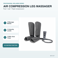 Masseur de jambes à compression d'air, bottes de récupération sportive avec 4 modes et 4 intensités pour les pieds, les mollets et les cuisses