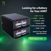 Paket Baterai Lithium Kustom untuk Robot AMR Sistem Baterai 24V 48V Baterai Daya LiFePO4 untuk Otomatisasi Gudang AGV
