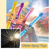 Pistolet à eau de feu d'artifice, jouet amusant en plastique bleu motif dessin animé pour enfants et adultes, idéal pour les jeux d'eau et les activités estivales en extérieur sur la plage