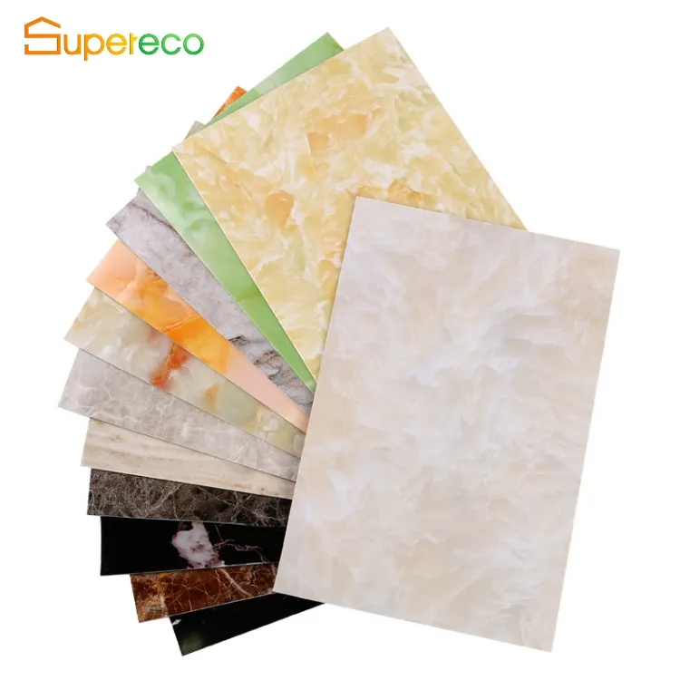 3D Design PVC Marble Plastic Wall Panels Sheet PVC Wall Panel Marble Sheet