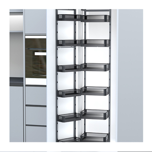 Modern 6-Layer Glass Cabinet Storage Organizer <b>Kitchen</b> Pull-Out <b>Pantry</b> <b>Unit</b> Accessories for In-Cabinet Installation <b>Kitchen</b> Lard - Product Image 4