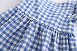 Robe pour enfants à manches évasées de haute qualité, robe décontractée à imprimé écossais pour fête, robes pour bébés filles - Product Image 4