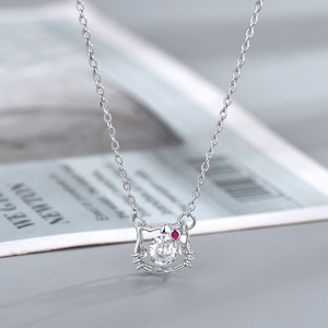 Collana con Ciondolo Gatto Rosa per Donne, Stile Carino, Gioielli alla Moda per Uso Quotidiano, Regalo - Product Image 2