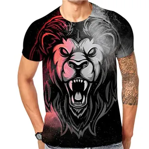 Ultra Soft Men's Graphic Tees Premium Cotton Modest Novelty Graphic T-Shirts Custom 3D Printing Regular Fit T-shirts