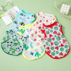 الربيع والصيف خفيف الوزن كارتون مطبوع ملون مريح جيد التهوية للكلاب والقطط - Product Image 2