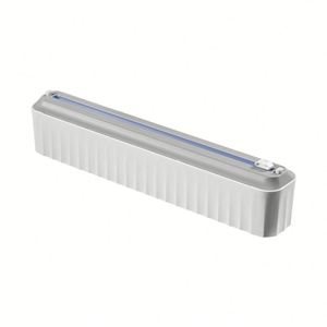 Support mural magnétique réutilisable pour film alimentaire, boîte de rangement pour papier aluminium, distributeur de film plastique avec coupe-film coulissant pour aliments - Product Image 3