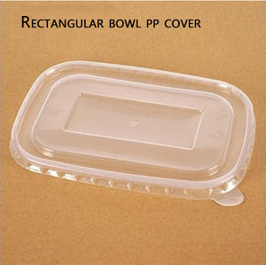 Boîte rectangulaire carrée en papier kraft jetable boîte à lunch à emporter bol d'emballage de salade verte avec couvercle. - Product Image 4