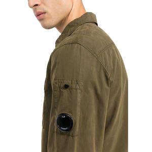 Nuova <span class=keywords><strong>Giacca</strong></span> da Lavoro da Uomo con Tasca sul Petto, Orlo Curvo, 100% Cotone, <span class=keywords><strong>Verde</strong></span>, con Doppia Cerniera - Product Image 6