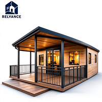 Kit de maisonnette RELYANCE au design contemporain, 20 pieds, maison d'hôtes portable robuste, résistante au feu, modèle chinois avec terrasse