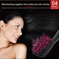 Lisseur de cheveux électrique portable multifonctionnel, peigne chauffant professionnel, outil de coiffage, sèche-cheveux, brosse de massage