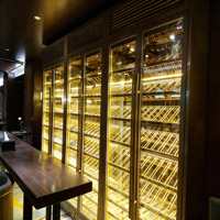 Armoire à vin personnalisée avec porte en verre, éclairage LED, bar moderne pour la maison, armoire de rangement pour vin