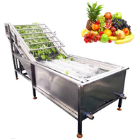 Nieuwe ontwerp luchtbel fruitwasmachine industrieel 200-1500kg/u automatische chilipepers komkommers luchtbel wasmachine