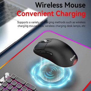 Ratón inalámbrico ergonómico para juegos W17 2.4G Tri-Mode con sensor óptico RGB retroiluminado, 6 botones programables, tipo C para computadora - Product Image 6