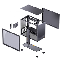 Boîtier PC Micro ATX JON-SBO D32 STD avec panneau latéral en verre trempé, supportant le refroidissement liquide 240 mm, mini-tour pour jeux