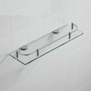 GF009 Juego de estantes de pared de vidrio transparente rectangular Estructura hueca sólida para estante de vidrio decorativo para nevera Whirlpool - Product Image 2