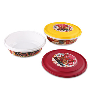 Round Food <b>Containers</b> With <b>Plastic</b> <b>Lids</b> For Hot Pot And Spicy Stir Fry Takeout Packaging - Product Image 1