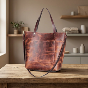 Sac de voyage élégant et personnalisable en cuir véritable pour femme BS INTERNATIONAL, imperméable, avec deux fermetures éclair, simple et de qualité supérieure - Product Image 3
