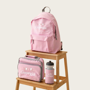 Retour à l'école Essentiels sac à lunch personnalisé sac à dos bouteille d'eau pour un ensemble - Product Image 4