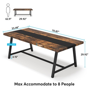 Tribesigns không gian nhỏ 70.87 inch nhà bếp bàn ăn cho thanh phòng khách ăn sáng Nook - Product Image 6
